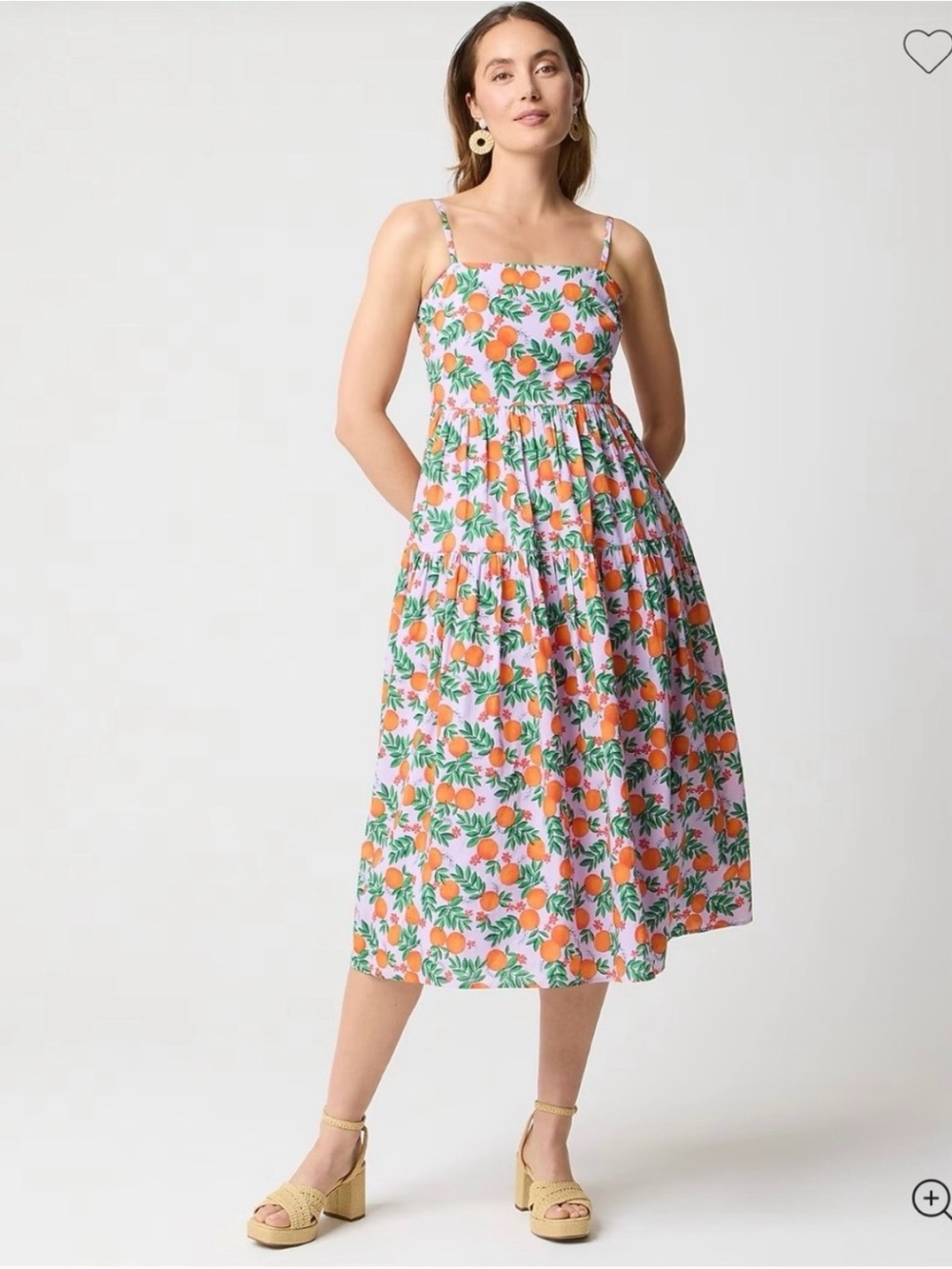 J. Crew Floral Strappy Midi Dress